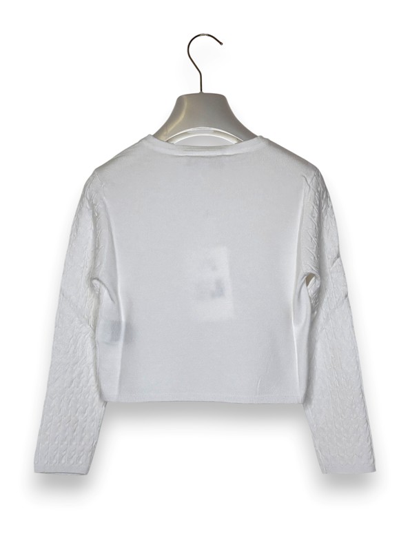 Girocollo crop effetto trecce