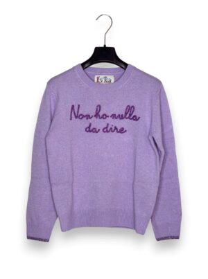 Girocollo lana non ho nulla da dire lurex