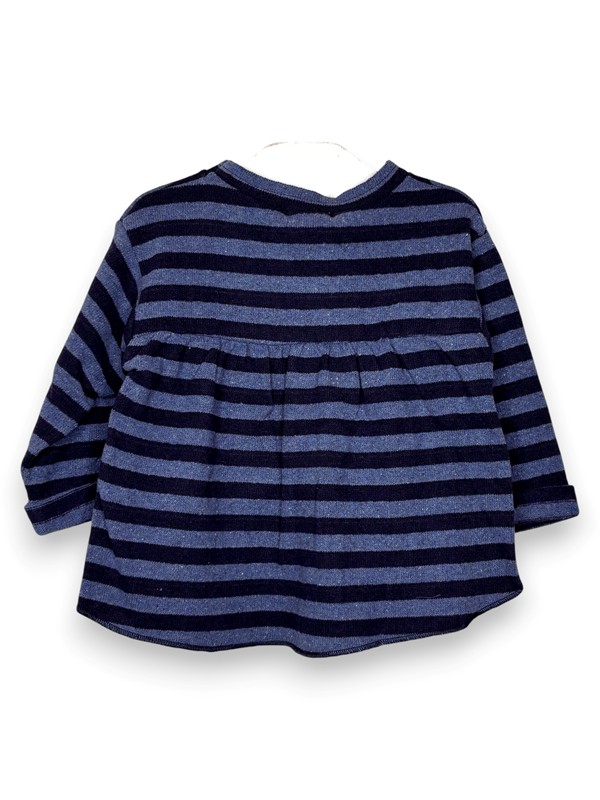 Felpa girocollo manica lunga rigata