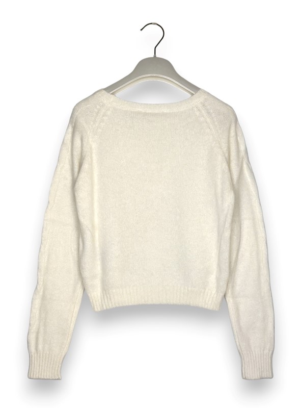 Girocollo lana manica trecce