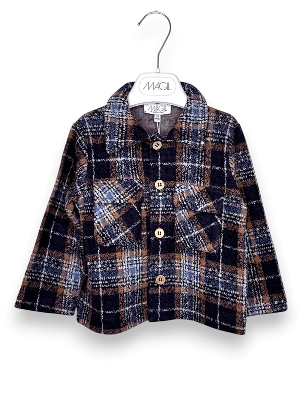 Overshirt scozzese caldo cotone