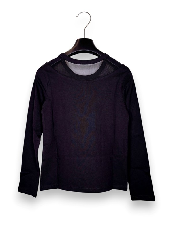 T-shirt maniche lunghe spalle rete