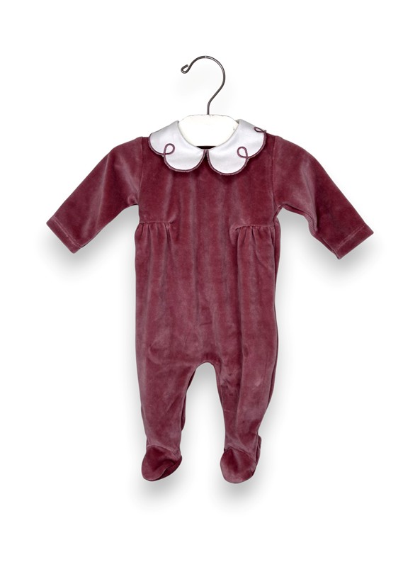 Tuta ciniglia+collo smerlato