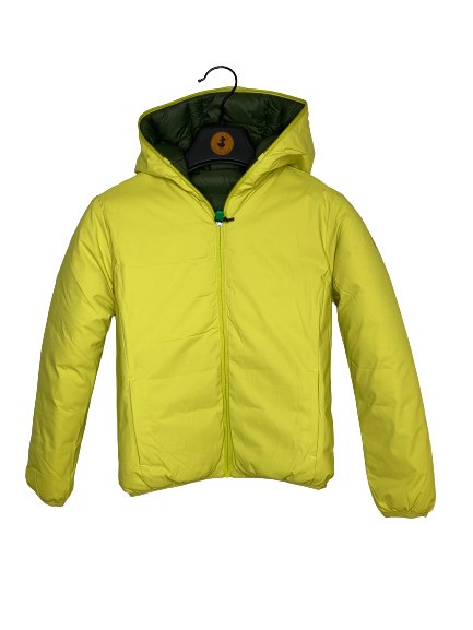 Ecopiumino con cappuccio liscio reversibile