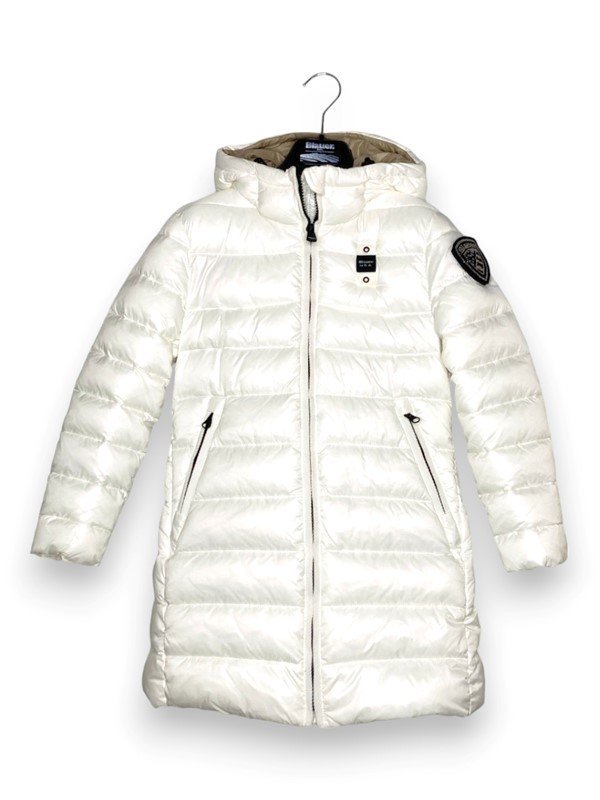 Piumino lungo sintetico blauer