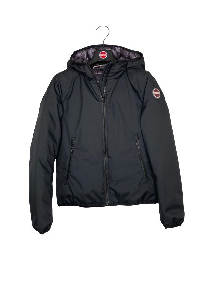 Piumino liscio con cappuccio