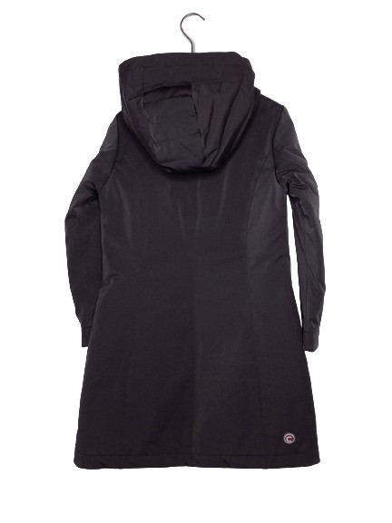 Piumino lungo liscio+cappuccio f