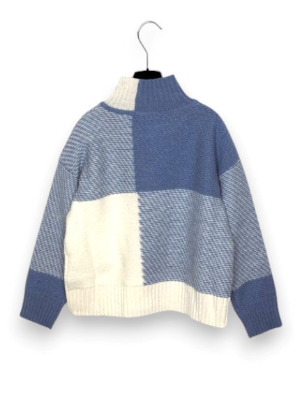 Lupetto lana over check