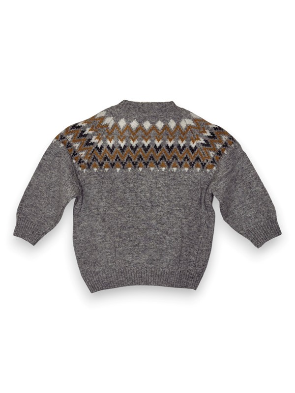 Girocollo lana jacquard norvegese