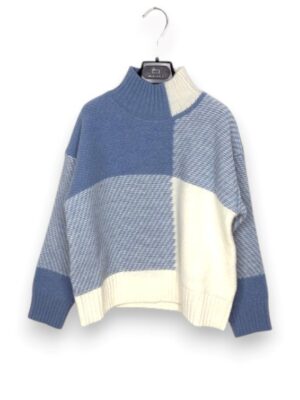 Lupetto lana over check