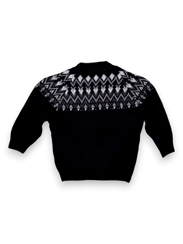 Girocollo lana jacquard norvegese