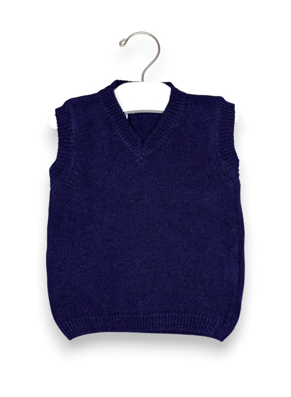 Gilet scollo a v lana viscosa