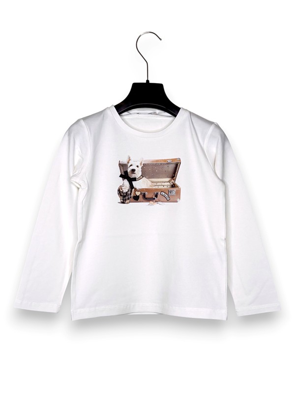 T-shirt manica lunga+cane in valigia