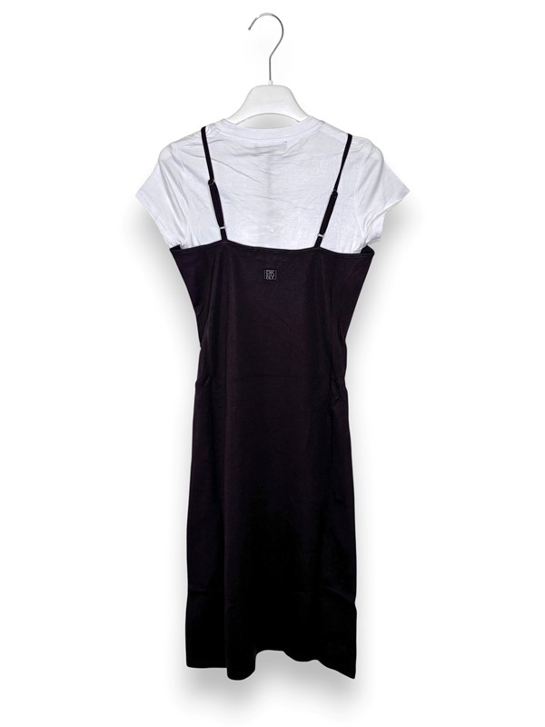 Abito bretelle lungo+t-shirt dkny