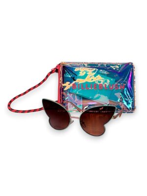 Occhiali da sole metallo lente ali farfalla