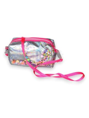 Borsa tracolla trasparente glitter multicolor
