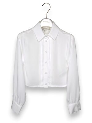 Camicia manica lunga a scatola crop