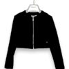 Giacchina zip crepe