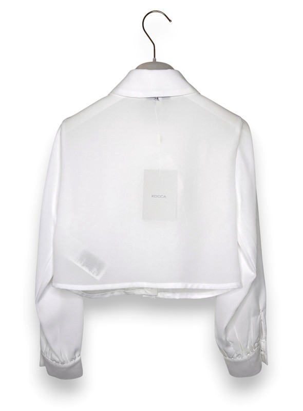 Camicia manica lunga a scatola crop