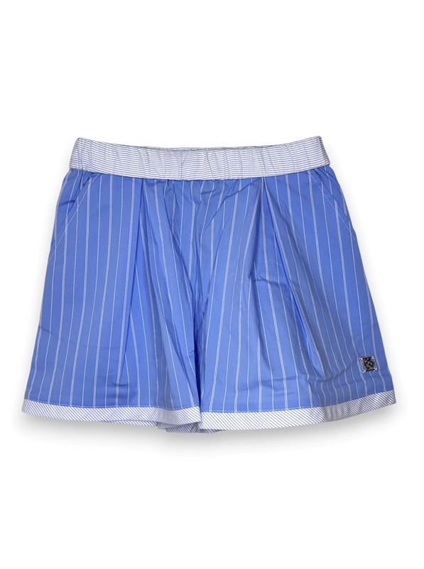 Bermuda ampio popeline gessato