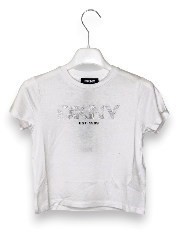 T-shirt dkny swarowsky argento