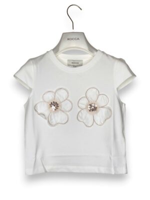 81E11F186B2F09DC9A73B017AF8A9B17_ T-shirt 2 fiori ricamati