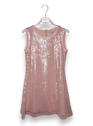 Scamiciato svasato paillettes in tinta