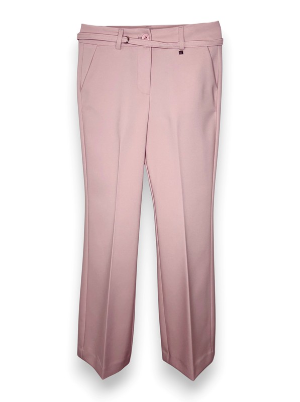 Pantalone zampa+cintura crepe
