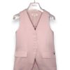Gilet lungo abbottonato crepe