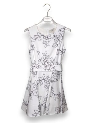 Scamiciato+cintura fiori ricamati