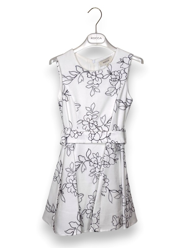 Scamiciato+cintura fiori ricamati