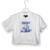 T-shirt crop over dkny grattacieli
