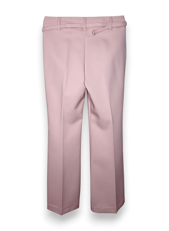 Pantalone zampa+cintura crepe