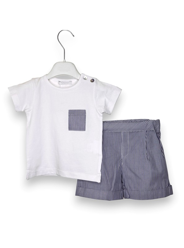 T-shirt+bermuda rigato
