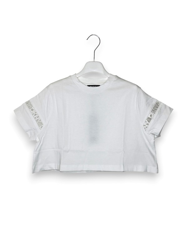 T-shirt cropped over dkny manica