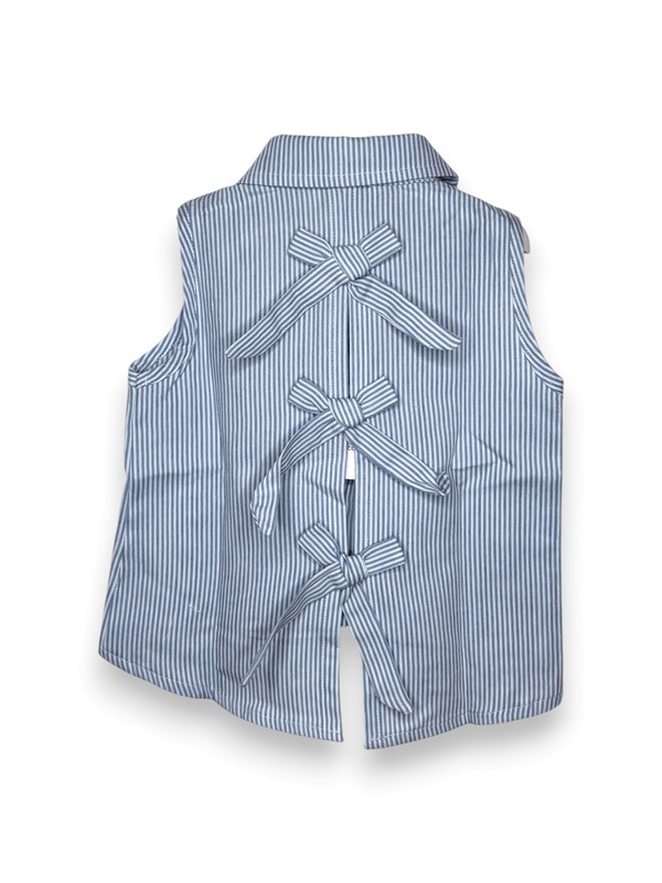 Camicia senza maniche rigata