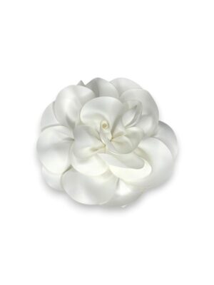 29225C6AC5391323DEEFFF6DDA96CFEC_ Spilla/molletta in raso con fiore