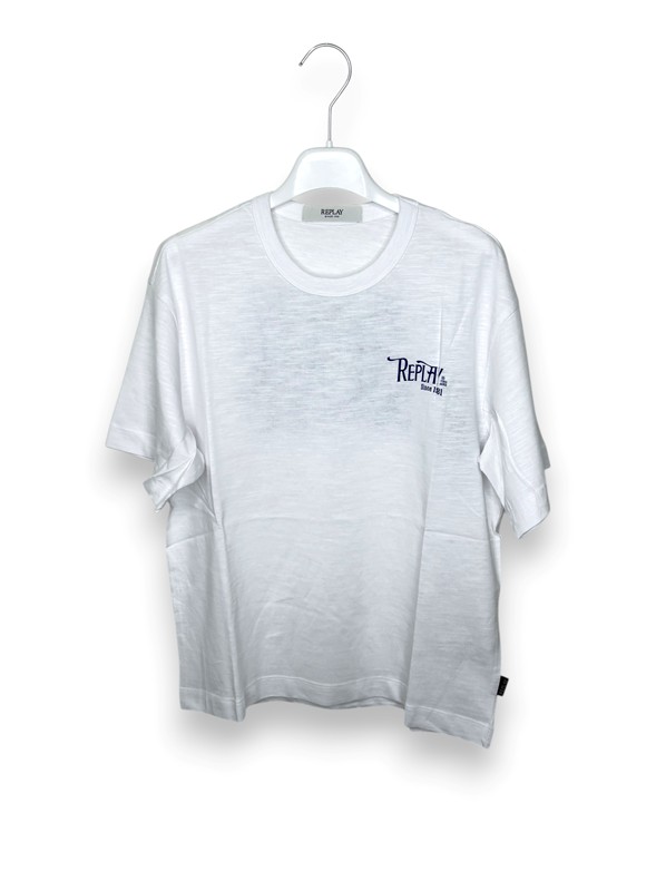 T-shirt cotone fiammata stampa r&s retro