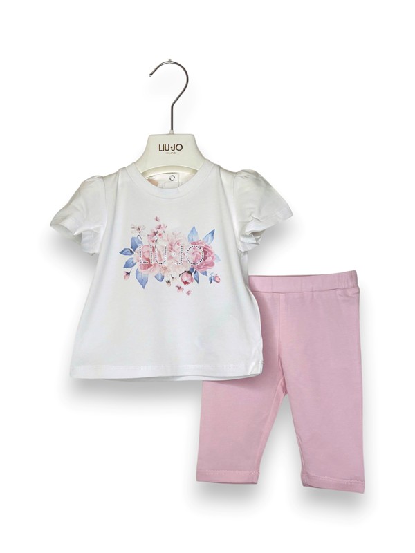 T-shirt+leggings stampa fiori