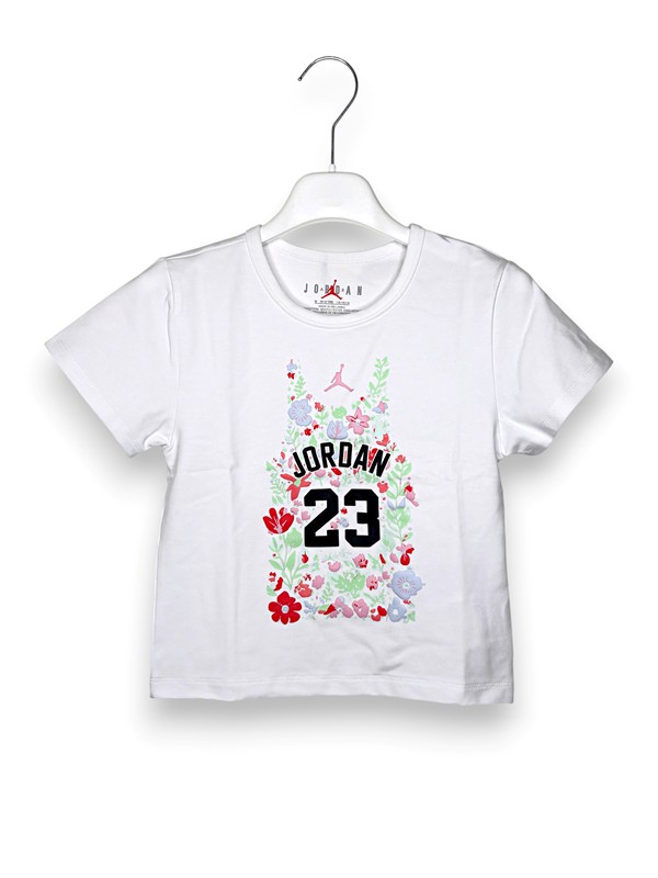 T-shirt cropped jordan 23 fiori