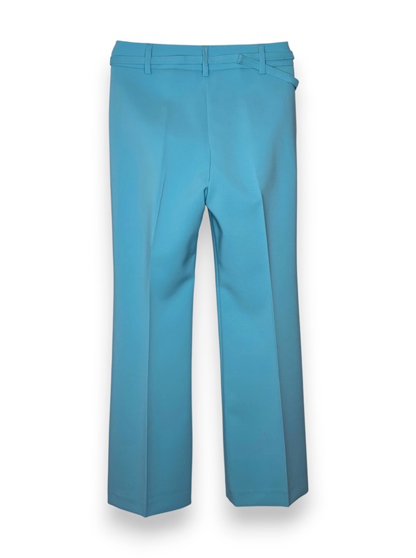 Pantalone zampa+cintura crepe