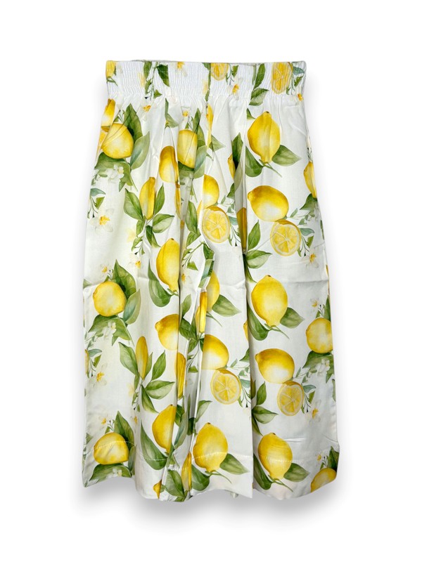 Pantalone palazzo stampa limoni