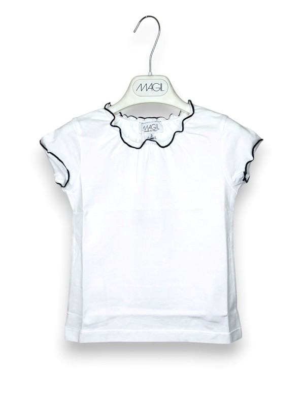 508D485FE3A7A3A243176639DB78C4A8_ T-shirt bordata arricciata
