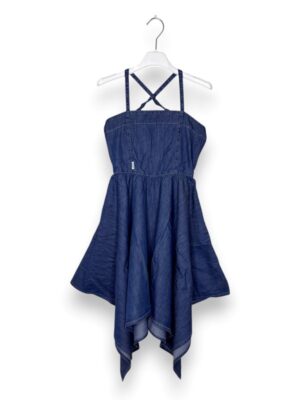 Abito bretelle a punte jeans