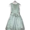 Abito satin+cintura fiori