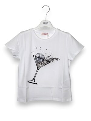 T-shirt stampa cocktail pietre