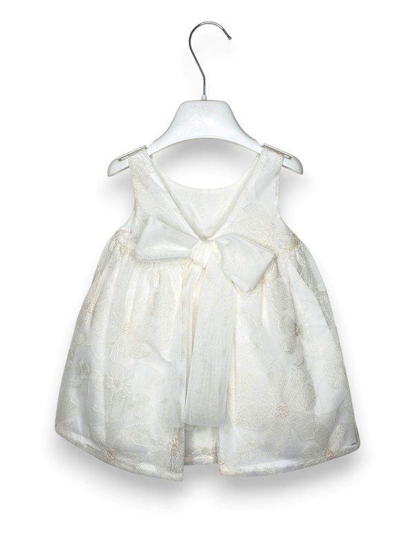 Abito in tulle ricamato a fiori