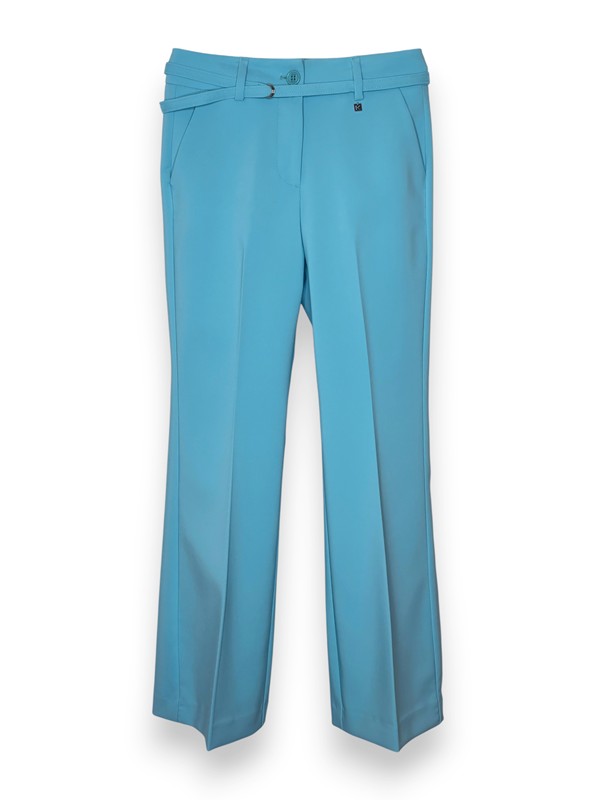 Pantalone zampa+cintura crepe