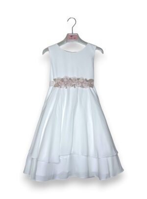 Abito svasato+cintura fiori