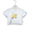 T-shirt mezza manica cropped stampa vespa